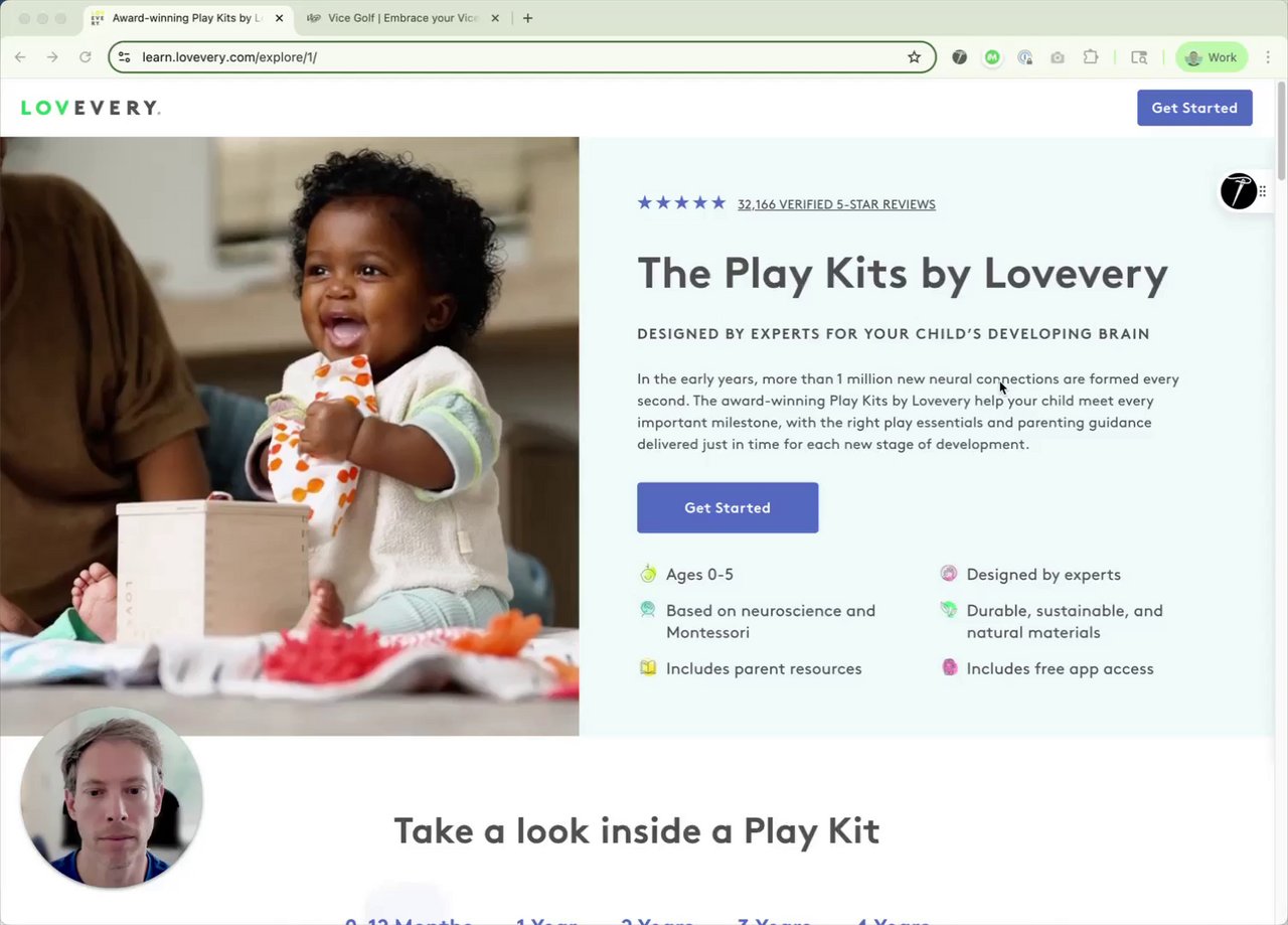 Click to play Hiding Page Elements