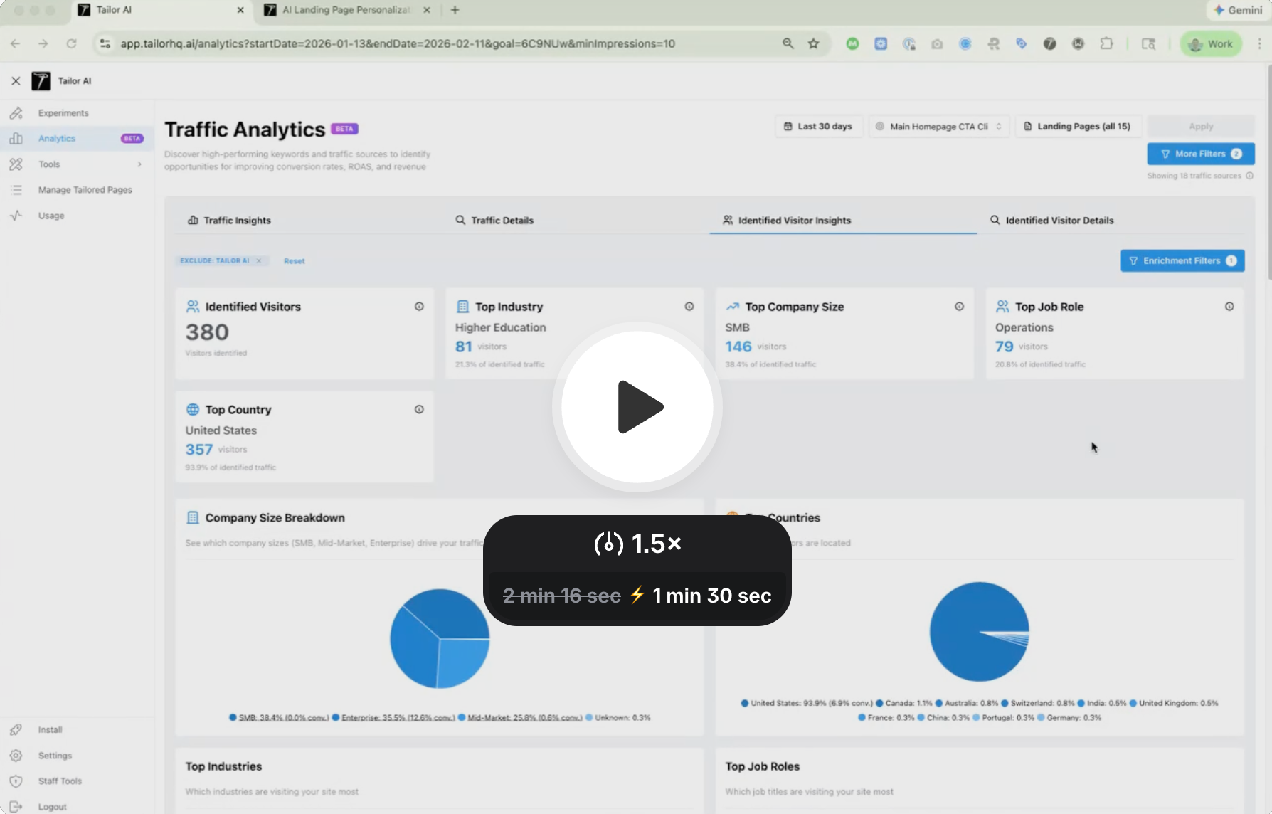 Click to play Visitor Identification with IP-Based Enrichment (ip → company & role)